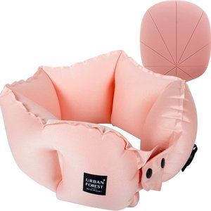 NEW Inflatable Travel Pillow in Pink